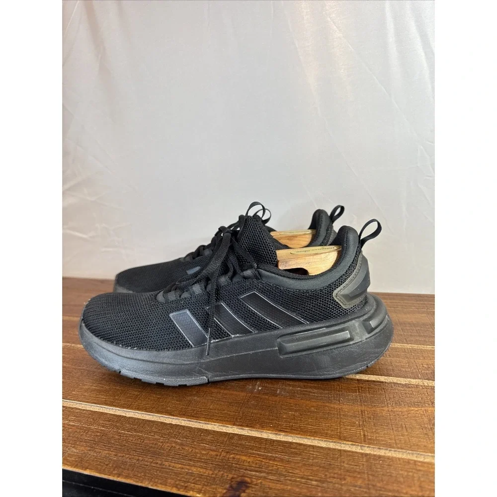 Adidas Racer TR23 Shoes Men's 6.5 Black Mesh Low Top Lace‎ Up Running Trainers